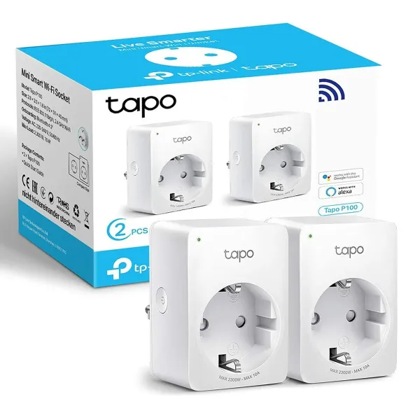 Älypistorasia TP-Link P100 Wi-Fi 220 V 220-240 V 13 A 10 A Valkoinen (2 osaa)