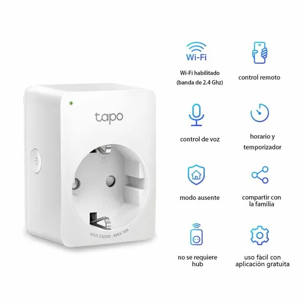 Älypistorasia TP-Link P100 Wi-Fi 220 V 220-240 V 13 A 10 A Valkoinen (2 osaa)