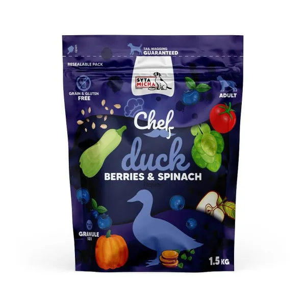 Rehu SYTA MICHA Chef Metsämarjat Ankka Pinaatti 1,5 Kg