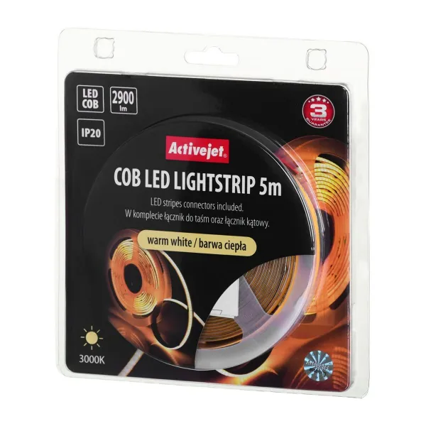 Gaismas lente Activejet AJE-COB 5m ciep Nav Silts balts F 30 W 2900 Lm 5 m