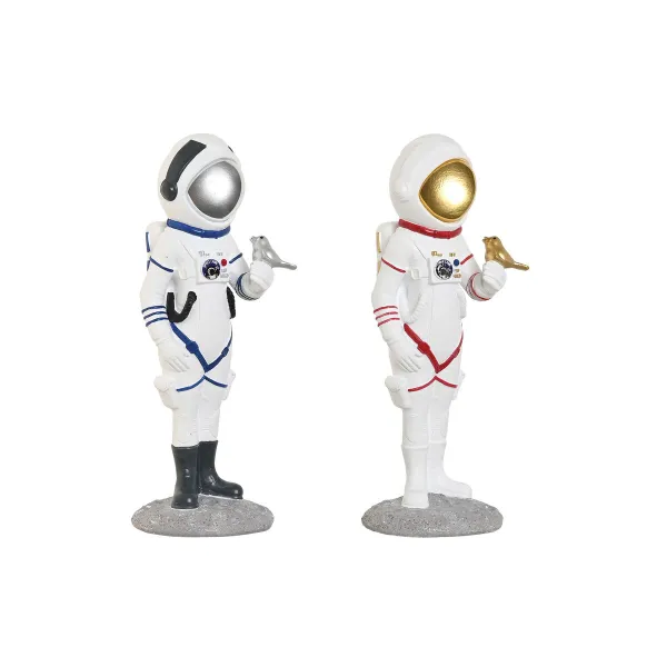 Dekoratyvinė figūrėlė Home ESPRIT Mėlyna Balta Raudona Sidabras Moteris Astronautas 10 x 11 x 29 cm (2 vnt.)