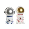 Dekoratīvās figūriņas Home ESPRIT Zils Balts Sarkans Sudrabains Dāma Astronauts 11 x 7 x 24 cm (2 gb.)