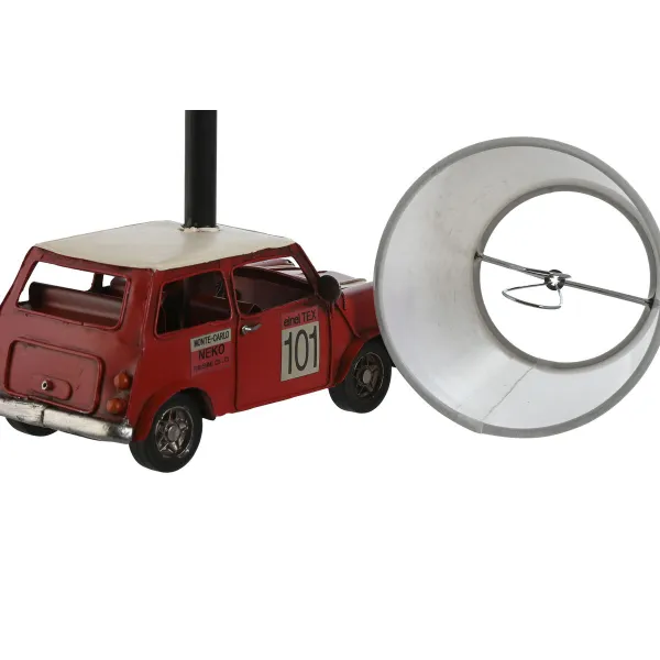 Stalinė lempa Home ESPRIT Balta Raudona Linas Metalinis 20 x 14 x 27 cm