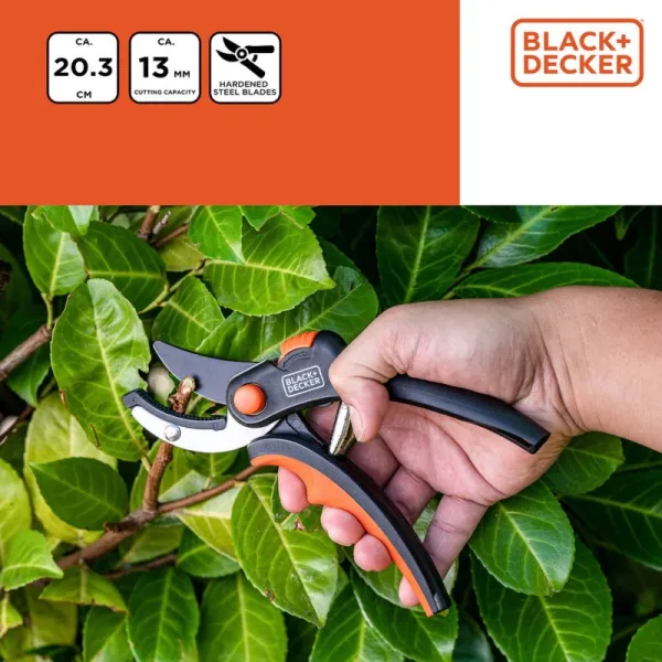 Black&Decker - Garden Shears for Flowers / Hedges with Hardened Steel Blade