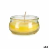 Kynttilä Ibergarden Keltainen Lasi Vaha 7,7 x 4 x 7,7 cm (24 osaa)