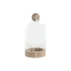 Maljakko Home ESPRIT Läpinäkyvä Luonnollinen Puu Kristalli 21 x 21 x 42 cm