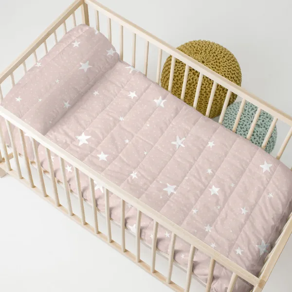 Vuodepeite (viltti) HappyFriday BASIC KIDS Pinkki 100 x 130 cm Vauvan kehto