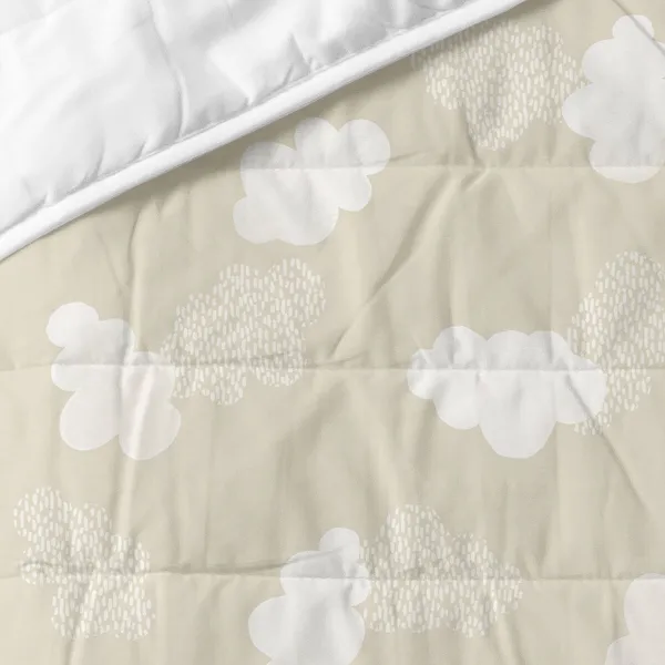 Vuodepeite (viltti) HappyFriday BASIC KIDS Beige 100 x 130 cm Kiilakorko Vauvan kehto