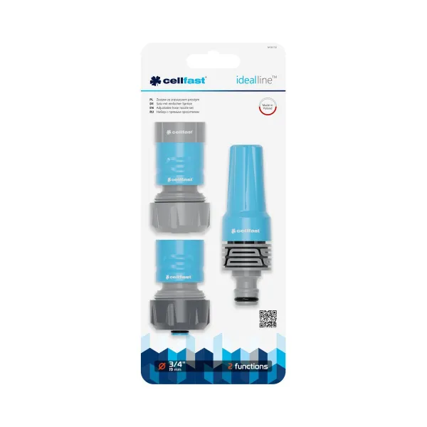 Šļūtenes piederumu komplekts Cellfast Ideal 3/4" Ø 19 mm 3 Daudzums