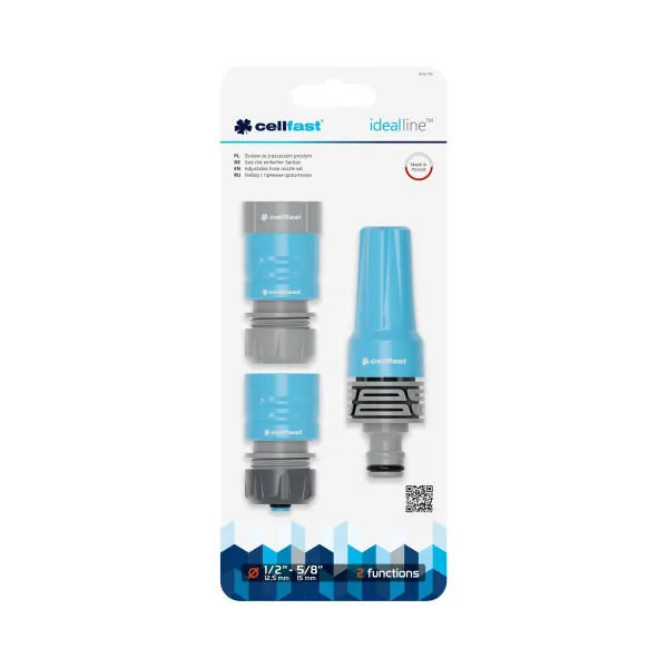Šļūtenes piederumu komplekts Cellfast Ideal 3/4" Ø 15 mm 3 Daudzums