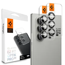 Spigen Optik Pro HD GLAS.TR EZ Fit Camera Protector 2-Pack - Lens Protector for Samsung Galaxy Z Fold 7 (2 pcs)(Black)