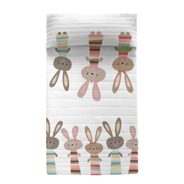 Lovatiesė (antklodė) HappyFriday Moshi Moshi Rabbit Family Spalvotas 180 x 260 cm