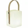 Stalinė lempa Lumisky Tiky 10 x 10 x 25 cm Balta Ruda Bambukas Plastmasinis