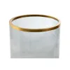 Подсвечник Home ESPRIT Синий Позолоченный Стеклянный 21 x 21 x 35 cm