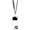 Hello Kitty Patch & Kitty Head Charm - Universal Phone Strap / Lanyard (Black)