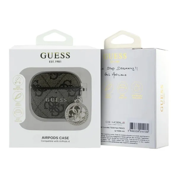 Guess 4G Strass Charm - AirPods 4 Case (brown)