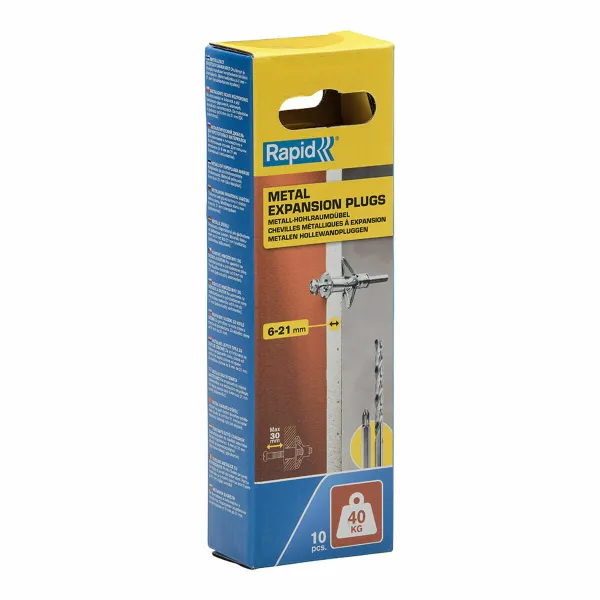 Sieniniai kištukai ir varžtai Rapid 5001550 Ø 11 x 52 mm M5 x 63 mm Metalinis Išplėtimas 10 vnt.