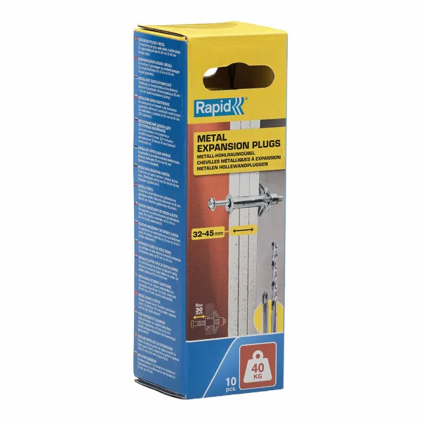 Wall plugs and screws Rapid 5001552 Ø 11 x 80 mm M5 x 89 mm Metal Expansion (10 Units)