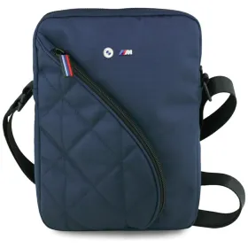 BMW Nylon Pockets & Metal Logo - 10" Tablet Bag (Navy Blue)