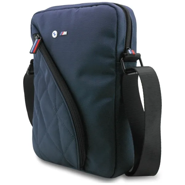 BMW Nylon Pockets & Metal Logo - 10" Tablet Bag (Navy Blue)