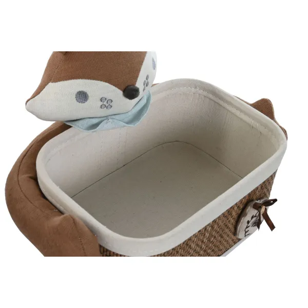 Grozs Home ESPRIT Zils Brūns 43 x 33 x 32,5 cm 2 Daudzums
