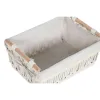 Skalbinių krepšys Home ESPRIT Balta Natūralus Metalinis Shabby Chic 42 x 32 x 51 cm 5 Dalys