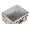 Бельевая корзина Home ESPRIT Белый Коричневый Чёрный Серый Натуральный плетеный Shabby Chic 47 x 35 x 55 cm 5 Предметы