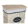 Veļas grozs Home ESPRIT Balts Brūns Melns Pelēks Dabisks pīts Shabby Chic 47 x 35 x 55 cm 5 Daudzums