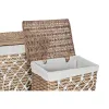 Pyykkikori Home ESPRIT Valkoinen Luonnollinen korihuonekalut Shabby Chic 47 x 35 x 55 cm 5 Kappaletta