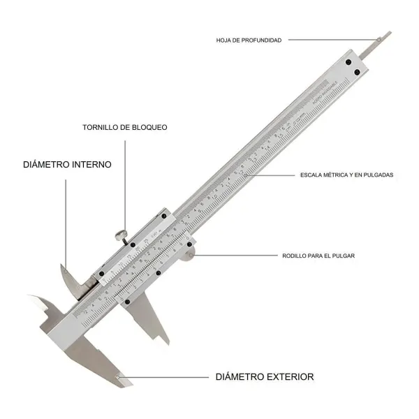 Kaliiber Workpro Vernier Alumiinium 0,02 mm