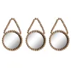 Mirror Set Home ESPRIT Natural Scandi 15 x 1 x 24 cm (3 Pieces)