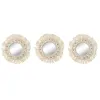 Sienas spogulis Home ESPRIT Balts Boho 20 x 1 x 20 cm (3 Daudzums)
