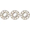 Mirror Set Home ESPRIT Natural Scandi 20 x 1 x 20 cm (3 Pieces)