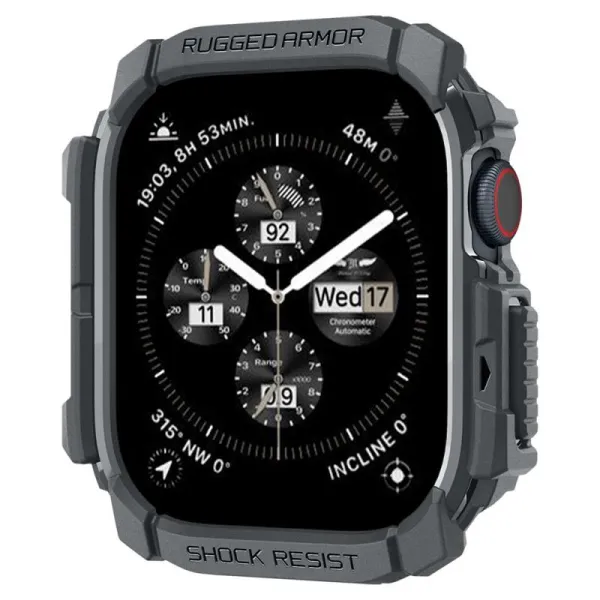 Spigen Rugged Armor - Case for Apple Watch 10 46 mm (Dark Grey)
