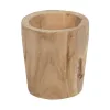 Set of Planters Natural Paolownia wood 32 x 32 x 32 cm (3 Units)