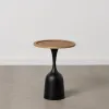 Вспомогательный стол Чёрный Позолоченный Железо 40 x 40 x 52 cm