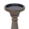 Candle Holder White Natural Iron Mango wood 18 x 18 x 53,3 cm