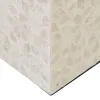 Candleholder Beige Mother of pearl MDF Wood 10,5 x 10,5 x 16 cm
