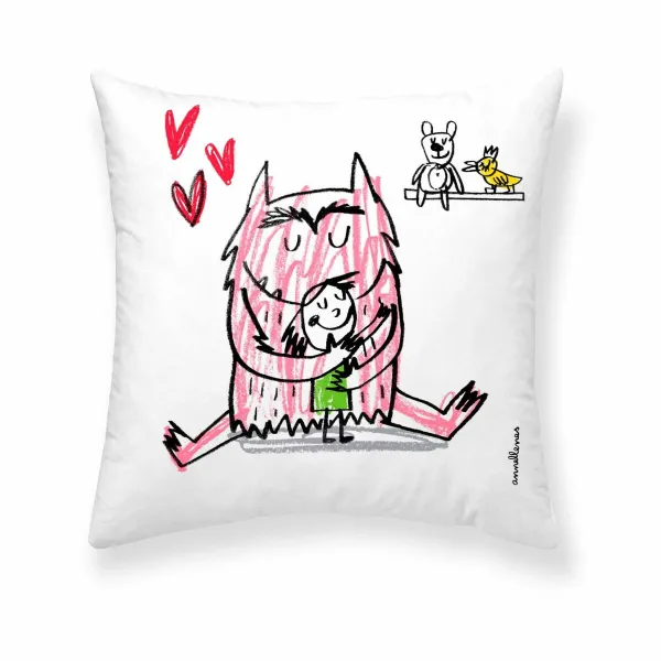 Spilvendrāna Decolores Amor en català Daudzkrāsains 50 x 50 cm Kokvilna Katalāņu