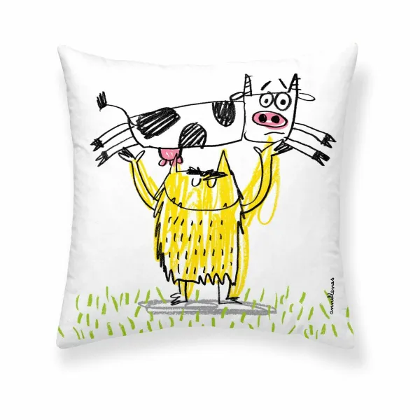 Чехол для подушки Decolores Risa Разноцветный 50 x 50 cm Хлопок Каталонский