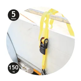 Dunlop - Ratchet Tie Down Strap with Locking Mechanism 5 m / 150 kg 2 pcs