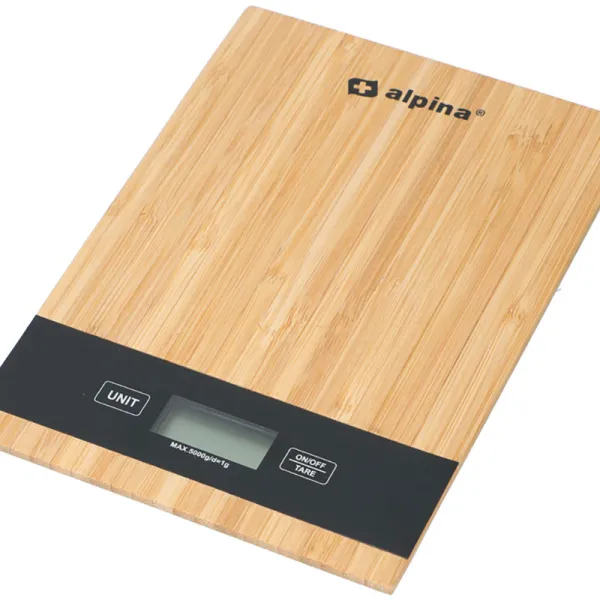 Alpina - Digital bamboo kitchen scale 5 kg