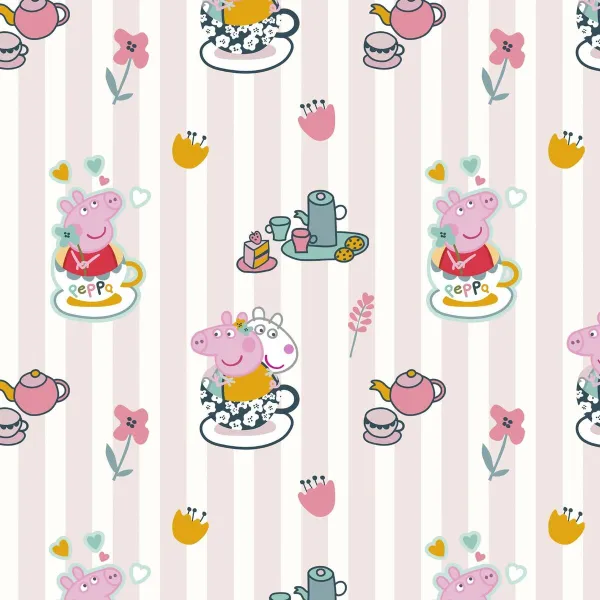 Dėmėms atspari derva dengta staltiesė Peppa Pig Flowers 1 Spalvotas 300 x 150 cm
