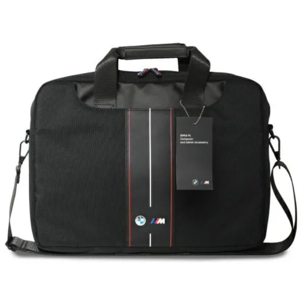 BMW Nylon Red Stripe - Laptop Bag 16" (Black)