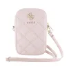 Guess Zip Quilted 4G - Phone bag (pink)