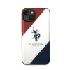 US Polo Assn Tricolor Embossed - Case for iPhone 14 (White)