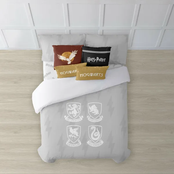 Šiaurės šalių viršelis Harry Potter Hogwarts Shields Spalvotas 175 Siūlai 200 x 200 cm Lova 120