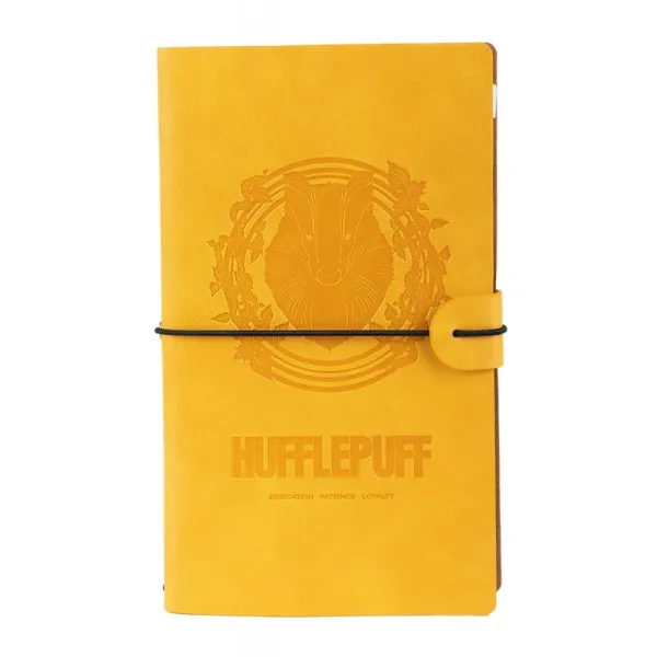 Harry Potter - Hufflepuff Leather Travel Notebook 12x19.6 cm (Yellow)
