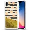 Zizo Liquid Glitter Star Case for iPhone X (Pink Flowers)