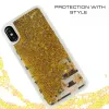 Zizo Liquid Glitter Star Case for iPhone X (Pink Flowers)